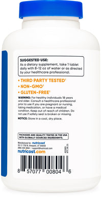 Thumbnail for Nutricost Sodium Chloride 1000mg, 240 Tablets - Salt Tablets, Non-GMO, Gluten Free