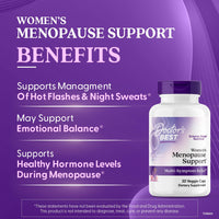 Thumbnail for Doctor's Best Womens Menopause Support (Soy Isoflavone, Black Cohosh, Chaste Tree), Multi-Symptom Relief, Non-GMO, Gluten Free, Vegan 30 Veggie Caps