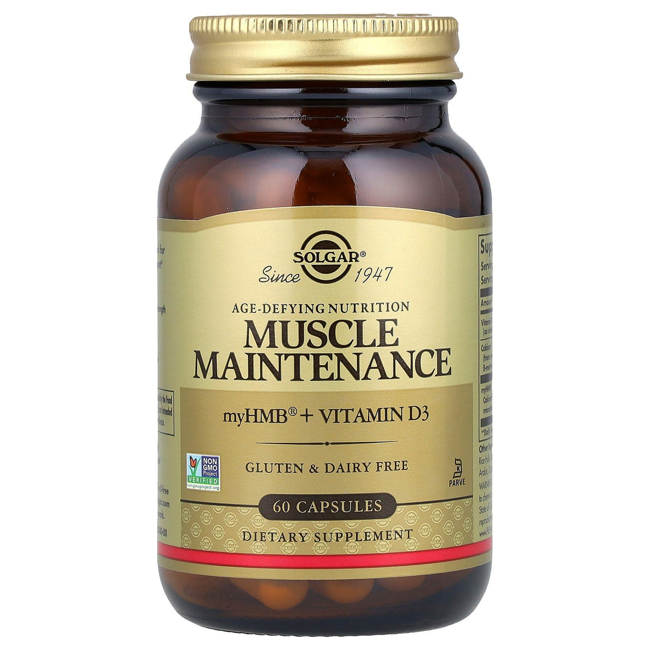 Solgar Muscle Maintenance Vitamin and Mineral Supplement, Support Muscle Mass with HMB and Vitamin D Supplement, Age-Defying Nutrition for Men and Women, Gluten Free, 20 Servings