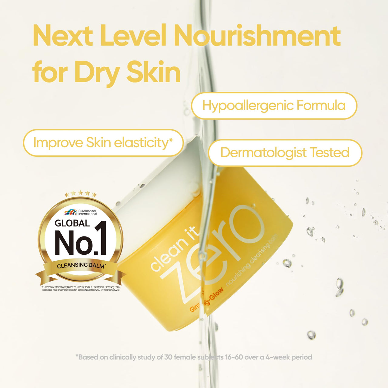 BANILA CO Clean it Zero Nourishing Cleansing Balm | Korean Makeup Remover for Dry Skin | Vegan | Cleansing Oil, Facial Cleanser Made with Ginseng Root & Soybean Peptide (100ml / 3.38 fl. oz)
