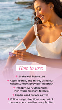 Thumbnail for Naked Sundays SPF50 Golden Glow Body Sunscreen – Broad Spectrum UVA/UVB Protection, Glowy & Shimmering, Fragrance-Free, Firming, Non-Transfer SPF Lotion – 100ml