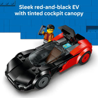 Thumbnail for LEGO City EV Supercar Building Toy for Kids - Pretend Play Set for Boys & Girls, Ages 5+ - Sports Car Toy W/Driver Minifigure - Gift Idea for Birthdays - 60486