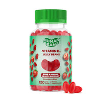 Thumbnail for Human Beanz Vitamin D3 Jelly Bean Gummies for Adults, Immunity Support, 2000 IU Vitamin D, Nutritional Vegetarian Supplements, 120 Strawberry Blast Jelly Beans, Kosher