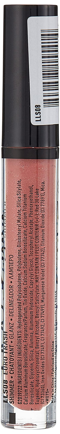 Thumbnail for NYX PROFESSIONAL MAKEUP Lip Lingerie Shimmer, Lip Gloss - Euro Trash, Dark Pink-Brown