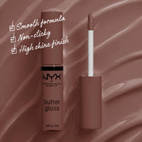 Thumbnail for NYX PROFESSIONAL MAKEUP Butter Gloss, Non-Sticky Lip Gloss - Ginger Snap (Chocolate Brown)