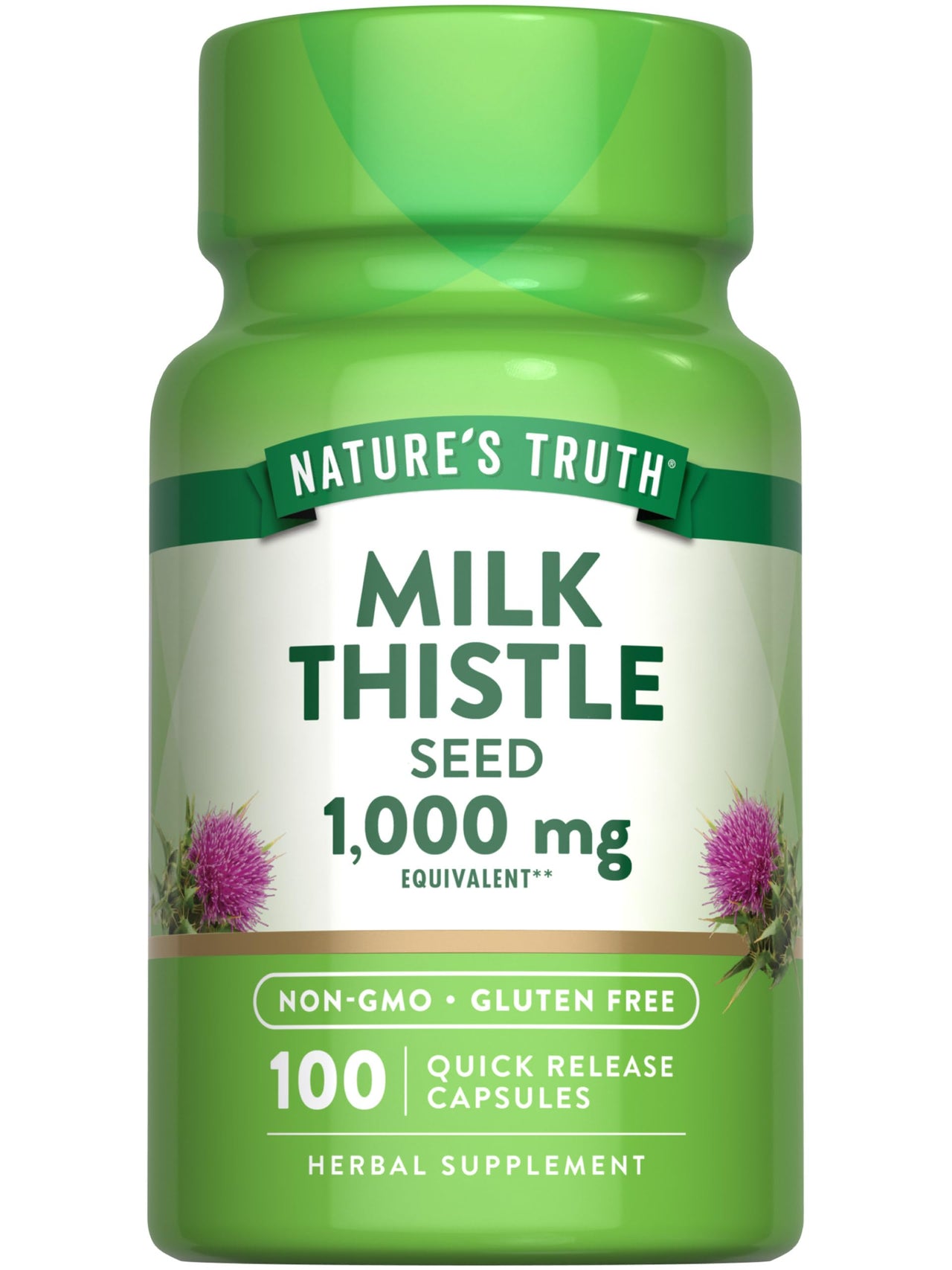 Nature's Truth Milk Thistle Seed Extract | Herbal Supplement | 100 Capsules | Non-GMO & Gluten Free