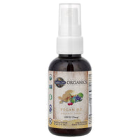 Thumbnail for Garden of Life Organics Vegan Vitamin D3 for Women and Men, Liquid 1000 IU Per Spray, D3 Plus Omegas - Vanilla Flavor - 125 Servings - 2fl oz Liquid Whole Food Vitamin Supplement