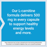 Thumbnail for Life Extension L-Carnitine – 500 mg, Energy Supplement, Memory Supplement – Free Form Amino Acid, Nitric Oxide Support, Healthy Blood Pressure – Gluten-Free, Non-GMO, Vegetarian – 30 Capsules