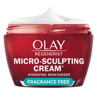Thumbnail for Olay Face Moisturizer, Regenerist Micro-Sculpting Cream for Women, Fragrance-Free - Hydrating, Anti-Aging, Anti-Wrinkle, Firming Skin Care - Hyaluronic Acid, Niacinamide, Amino Peptides, 1.7 Oz