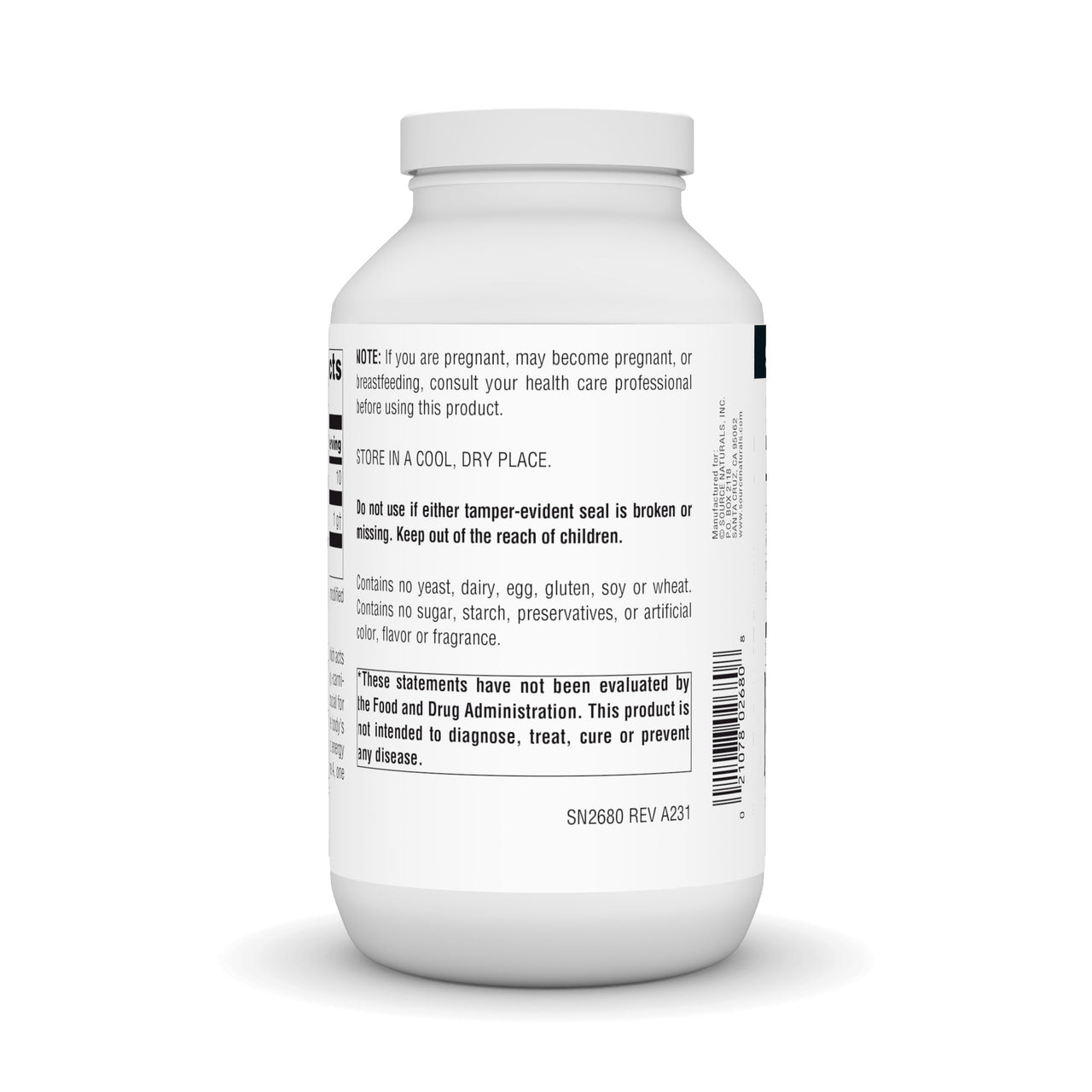 Source Naturals L-Lysine Free Form, 1000 mg* - 200 Tablets