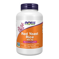 Thumbnail for NOW Supplements, Red Yeast Rice 600 mg, Made with Organic Red Yeast Rice, 240 Veg Capsules