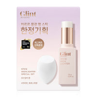Thumbnail for Glint Stick Highlighter Special Set (Milky Moon(Set), 0.24oz + Egg-Shaped Makeup Sponge) - Multi-Use Illuminator Stick. Korean Makeup by LG Beauty. Creamy & Blendable Color.