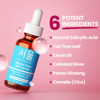 Thumbnail for SeoulCeuticals Korean Acne Serum, Skin Care Treatment for Acne Prone Skin - Rapid Action Salicylic Acid, Tea Tree & Clove For Even Skin Tone 1oz