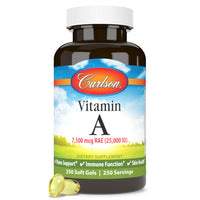 Thumbnail for Carlson - Vitamin A, 25000 IU (7500 mcg RAE), Immune Support, Vision Health, Antioxidant, Vitamin A Supplements, 250 Softgels