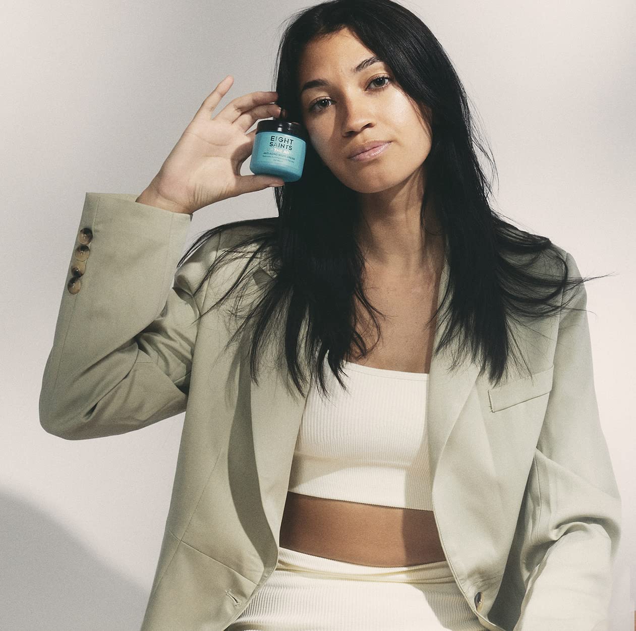 Eight Saints Skin Care Up the Anti Night Cream Face Moisturizer to Reduce Fine Lines and Wrinkles, Natural and Organic Anti Aging Cream For Face & Neck with Niacinamide and Hyaluronic Acid, 2 Ounces