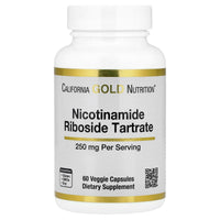 Thumbnail for California Gold Nutrition Nicotinamide Riboside Tartrate (NR), 250 mg, 60 Veggie Capsules