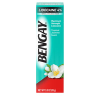 Thumbnail for Bengay Lidocaine Pain Relief Cream, Maximum Strength OTC, Non-Greasy Topical Analgesic with 4% Lidocaine to Desensitize Nerves, Numbing Cream with a Soothing Jasmine Scent, 3 oz