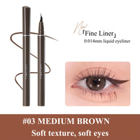 Thumbnail for Judy Doll Liquid Eyeliner, Ultra Fine Liquid Eyeliner Waterproof with Smooth Strong Fibres, Smudge-proof, Longwearing, Smooth Eye Liners with Ultra-Fine Tip (#03 Medium Brown Upgrade)