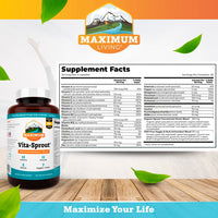 Thumbnail for Maximum Living - Vita-Sprout Whole-Food Multivitamin & Phytonutrient Blend - 120 Capsules