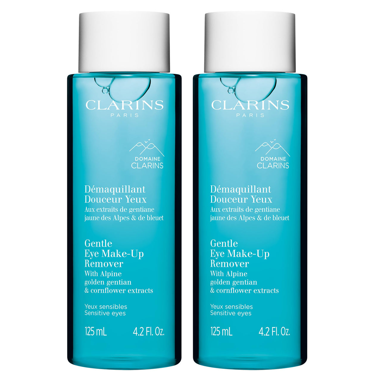 Clarins NEW Gentle Eye Make-Up Remover | Removes Light To Medium Eye Make-Up | Cleanses, Soothes and Softens | Conditions Lashes | Oil-Free | Ophthalmologist Tested | All Skin Types | 4.2 Fluid Ounces