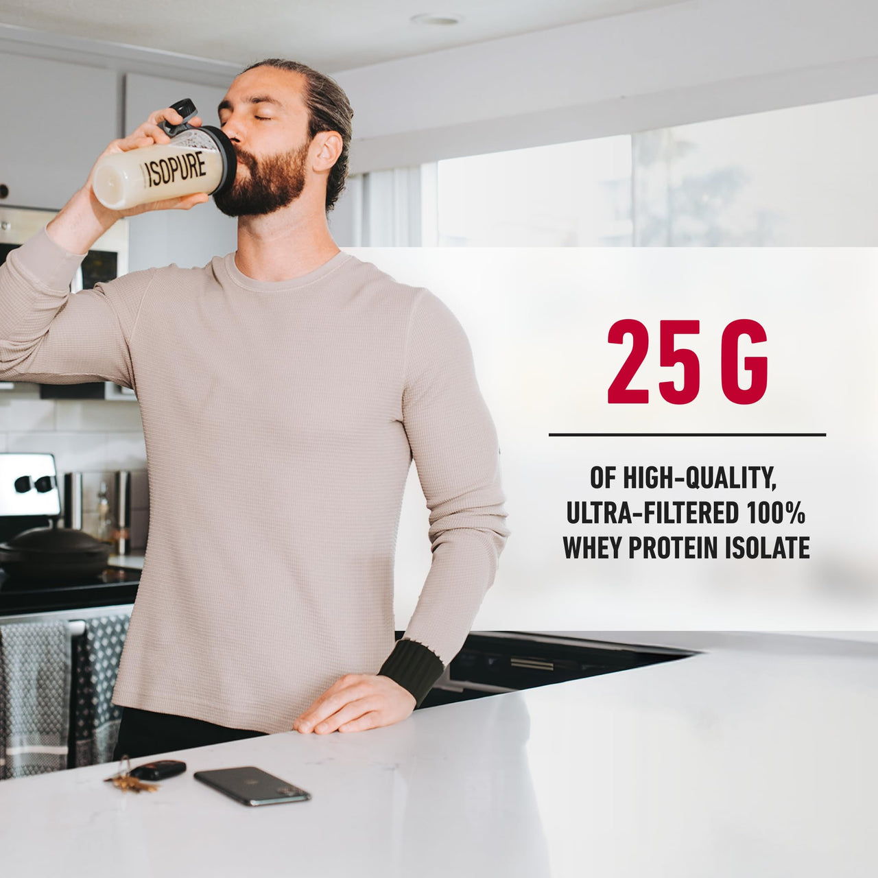 Isopure Zero Carb 100% Pure Whey Isolate Protein Powder, Gluten Free, With Vitamins, Strawberries & Cream, 25g Protein Per Serving, 1 Lb, 15 Servings (Packaging May Vary)