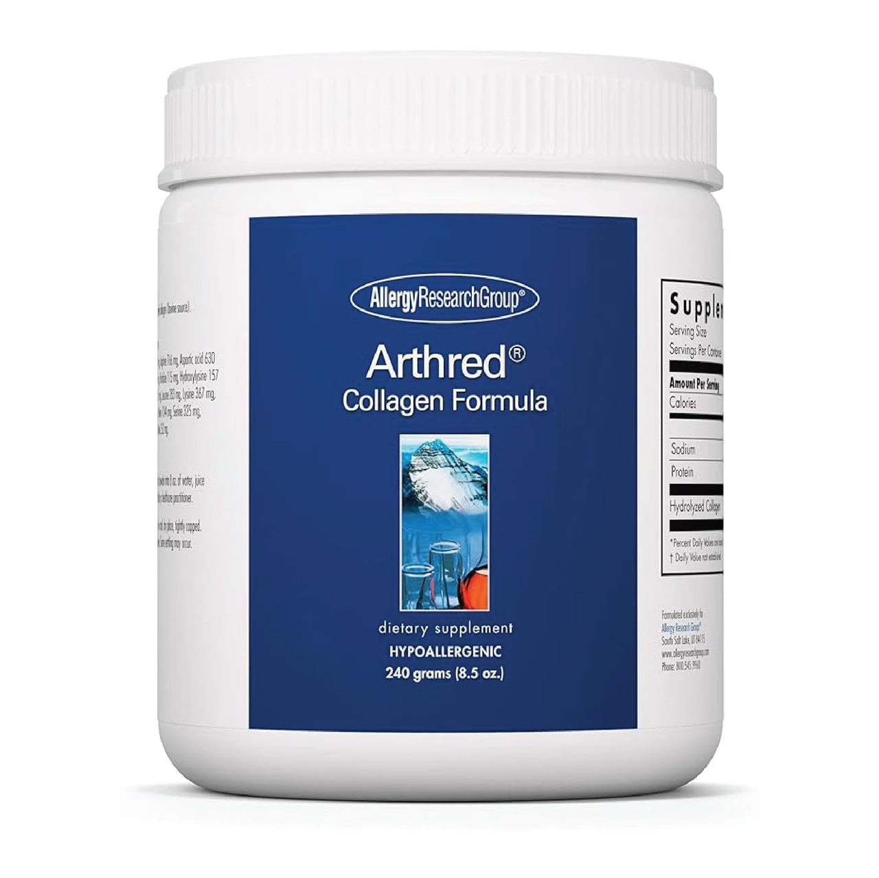Allergy Research Group Arthred Supplement - Collagen Powder for Men & Women, 10.5g Collagen Peptides, Bovine Sourced, Arthred Powder, Collagen Formula, Hydrolyzed Collagen - 8.5 Oz