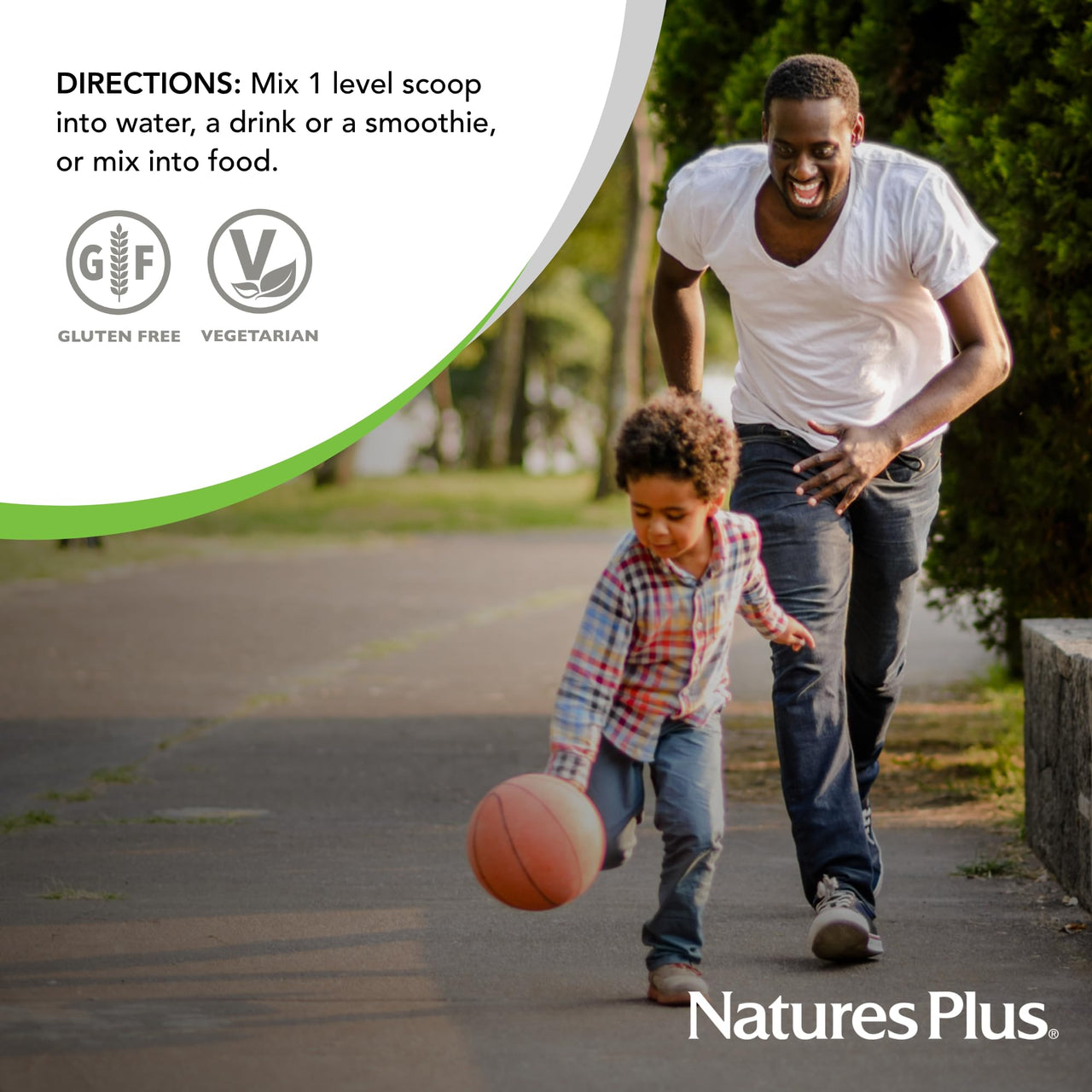 NaturesPlus GI Natural Total Digestive Wellness - 0.38 lbs Powder - Fast-Acting Drink Mix with Probiotics, Prebiotics, L-Glutamine & Enzymes - Vegetarian, Gluten Free - 30 Servings