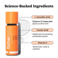 Thumbnail for Timeless Skin Care Vitamin C Serum with Vitamin E & Ferulic Acid - Brightening Serum - for Oily & Dry Skin - Fragrance-Free - 4 oz