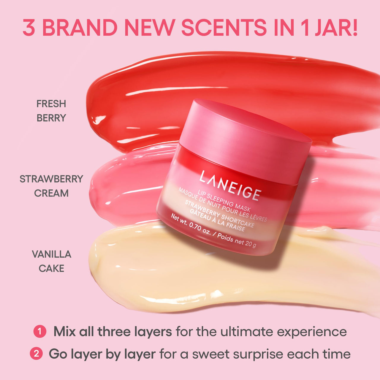LANEIGE Strawberry Shortcake Lip Sleeping Mask: Intense Overnight Lip Mask for Soft, Hydrated Lips