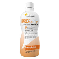 Thumbnail for Liquid Collagen Peptides Type I, III 15 Grams Protein per Oz. |Prosource NoCarb Orange Crème 4 Bottles Pack Medtrition|