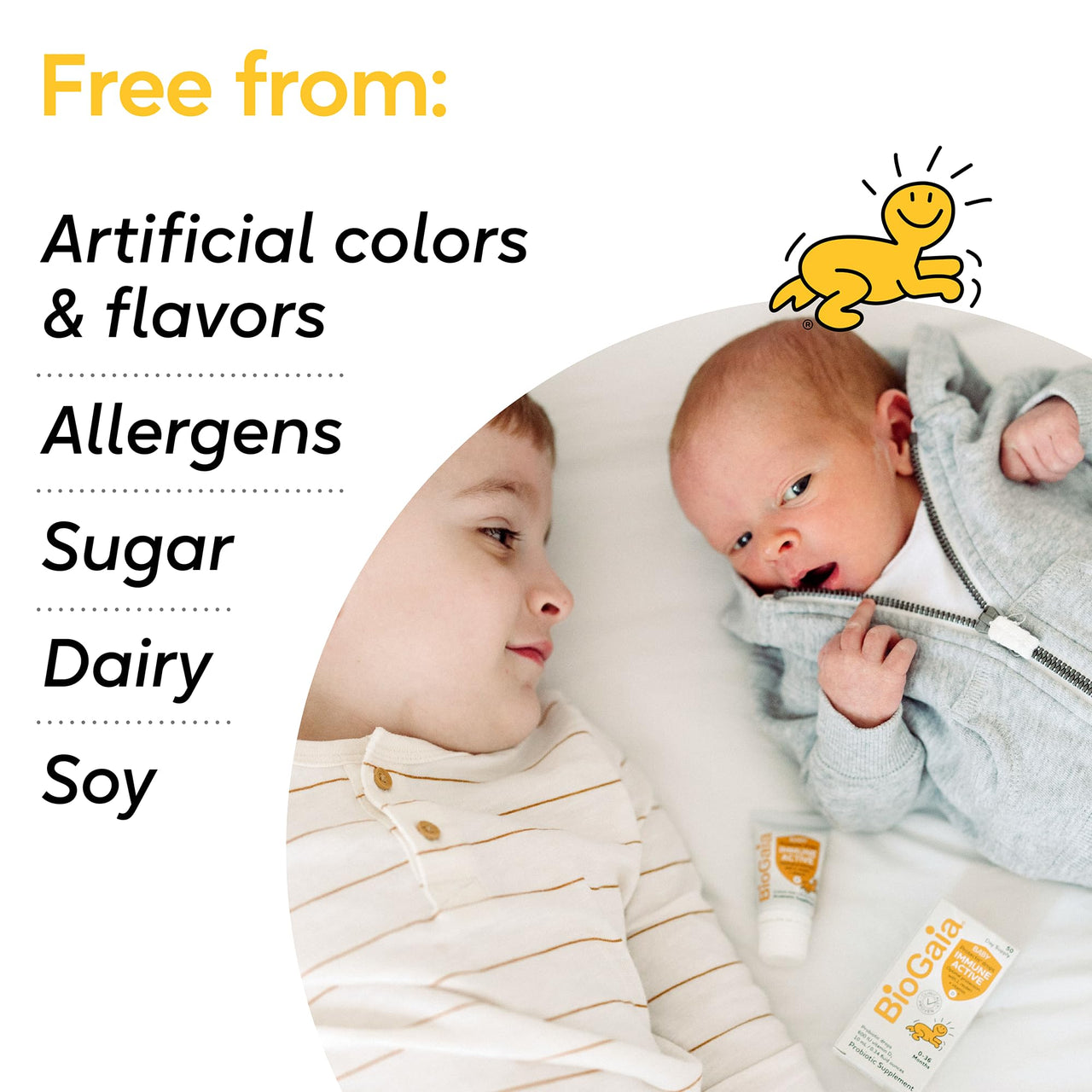 BioGaia Immune Active Baby Probiotic Drops + Vitamin D | for Babies & Toddlers 0-36 Months | Supports Digestive & Immune Health | Allergen, Dairy, Soy & Gluten Free | 50 Day Supply