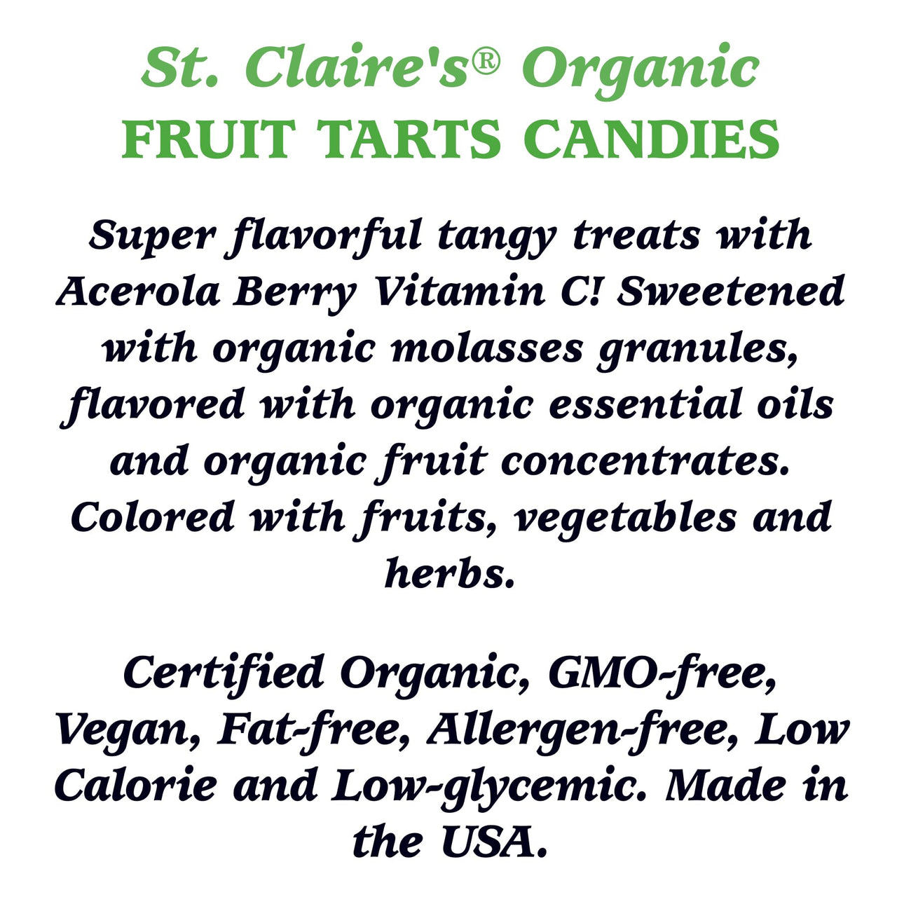 St. Claire's Organic Fruit Tart Candies, (Sour Lemon, 1.5 Ounce Tin, Bundle of 3) | Gluten-Free, Vegan, GMO-Free, Plant-based, Allergen-Free | Made in our Allergen-Free facility