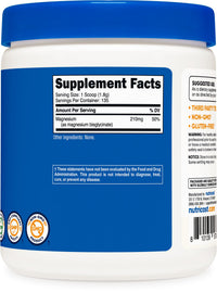 Thumbnail for Nutricost Magnesium Bisglycinate Powder (Unflavored, 250 Grams) - Non-GMO, Vegan Supplement