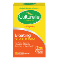 Thumbnail for Culturelle Bloating & Gas Defense, Digestive Enzymes & Probiotics for Digestive Health, 30 Capsules, Supports Occasional Indigestion & Discomfort