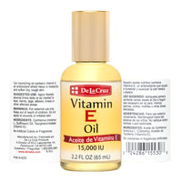 Thumbnail for De La Cruz Vitamin E Oil, Vitamin E Oil with Safflower for Skin, Hair, Face and Body, 2.2 FL OZ. (2 Bottles)