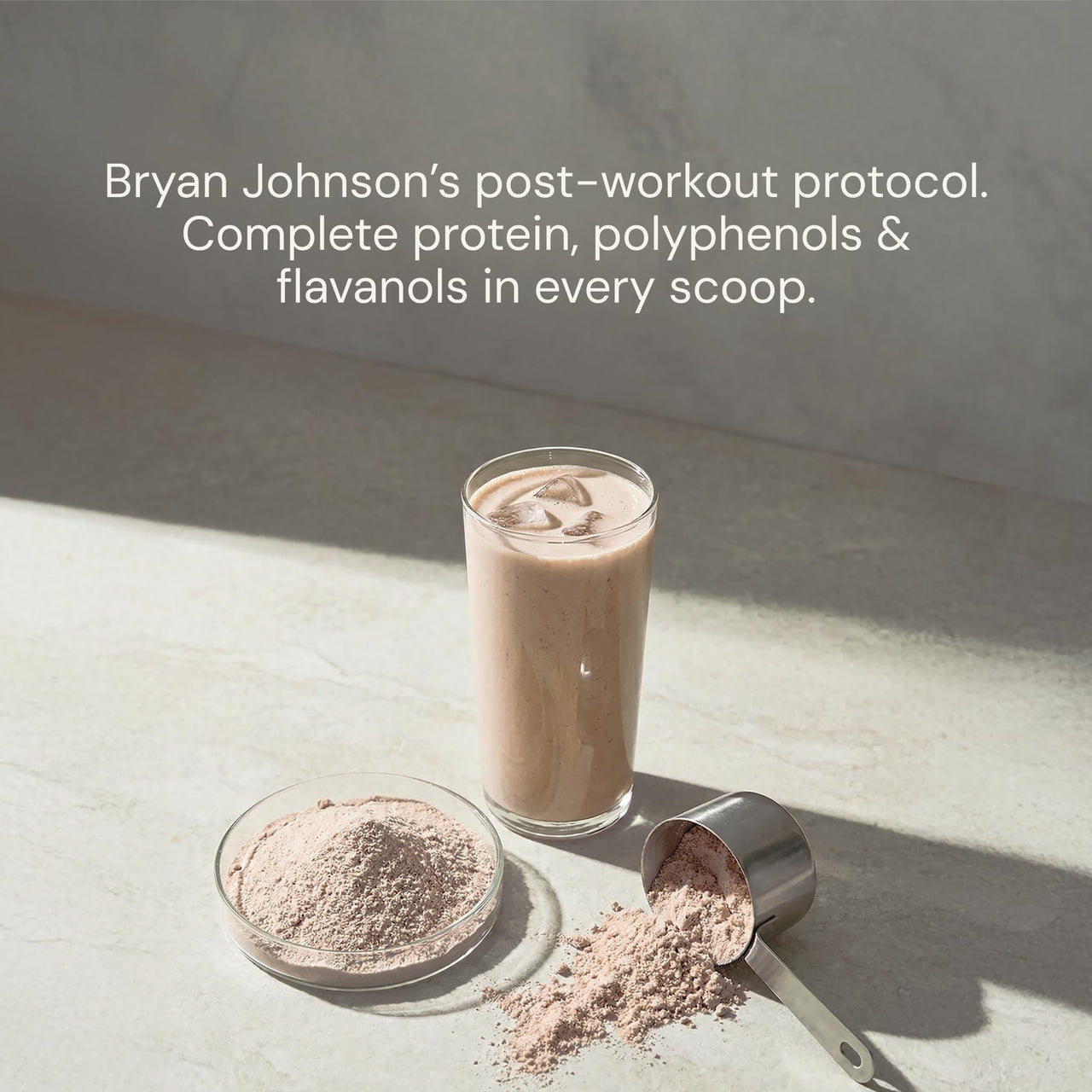 Blueprint Bryan Johnson Chocolate Protein Powder – Vegan Plant-Based Supplement with Cocoa Powder – Clean Ingredients – 26g Protein per Serving – Non-GMO – 30 Servings
