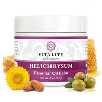 Thumbnail for Vitality Extracts Helichrysum Balm - 2oz, Helichrysum Gymnocephalum, Beeswax, Almond Oil, Ultra-Moisturizing, Skin Healing, Full Body Hydration