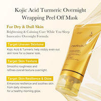 Thumbnail for medicube Kojic Acid Turmeric Overnight Wrapping Peel Off Mask – Brightens & Defends Against Skin Stress for a Clear, Glowing Complexion, Korean Skincare, 2.53 fl. oz.