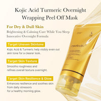 Thumbnail for medicube Kojic Acid Turmeric Overnight Wrapping Peel Off Mask – Brightens & Defends Against Skin Stress for a Clear, Glowing Complexion, Korean Skincare, 2.53 fl. oz.