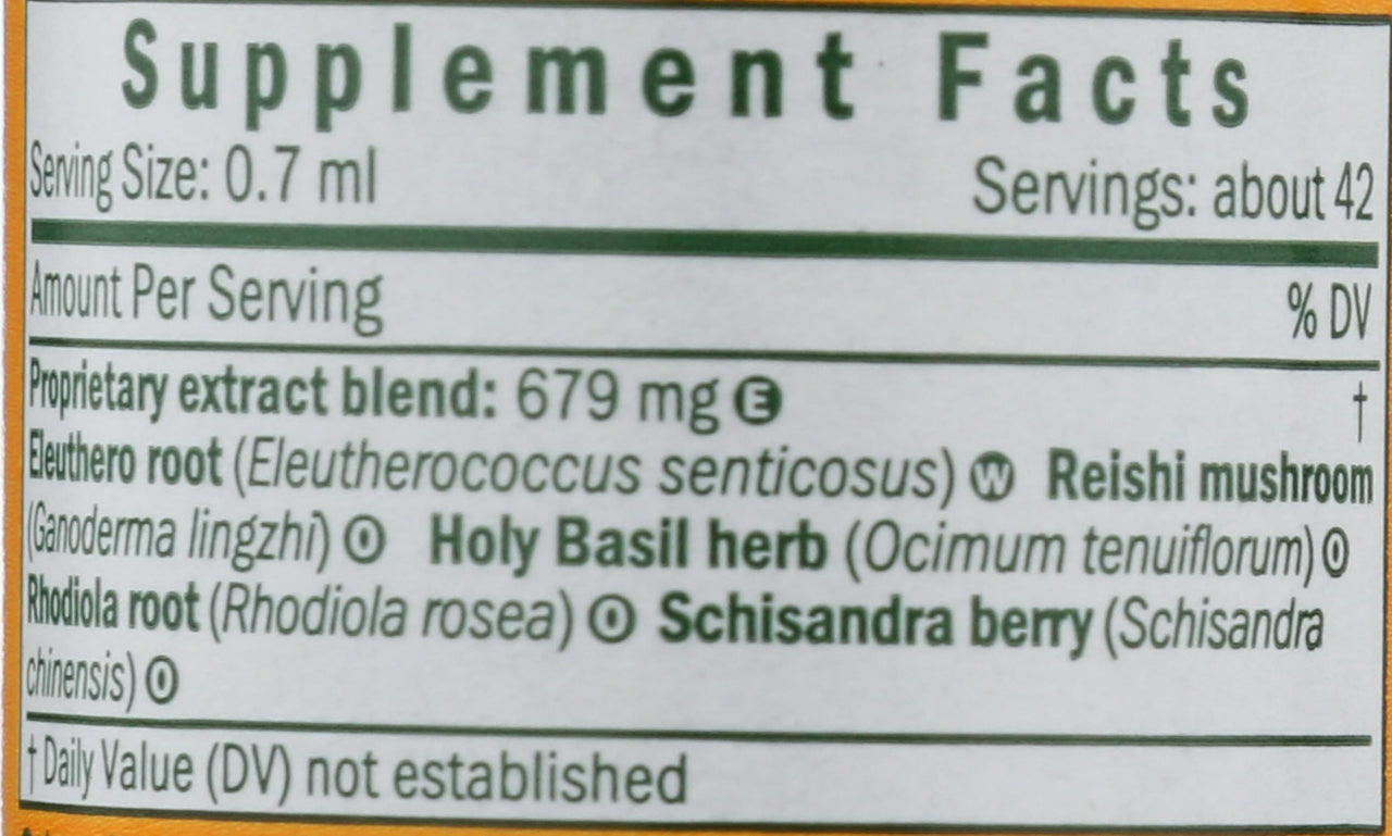 Herb Pharm Stress Manager: Adaptogenic Stress Support Tincture, Rhodiola Rosea, Holy Basil Extract, Reishi Mushroom Extract, Adrenal Function Support, Vegan, Non-GMO, 1 Oz - Packaging May Vary