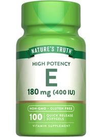 Thumbnail for Nature's Truth Vitamin E Softgels | 400 IU 180mg | 100 Count | Non-GMO & Gluten Free Supplement