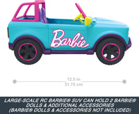 Thumbnail for Hot Wheels Barbie RC SUV & Stickers, Can Hold & Store 2 Barbie Dolls & Accessories, Kid-Applied Stickers for Customization