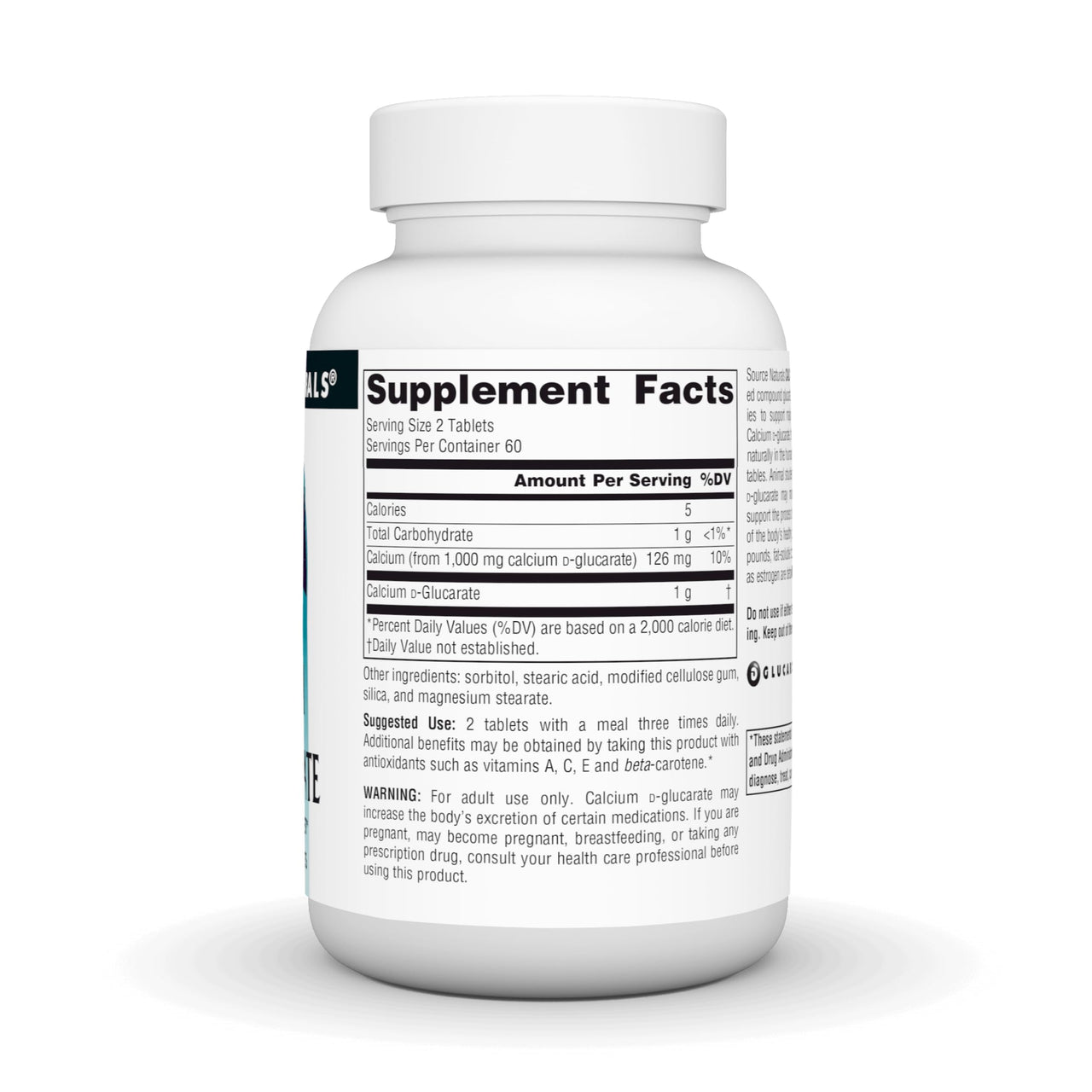 Source Naturals - Calcium D-Glucarate, Cellular Detoxifier* - 500 mg - 120 Tablets