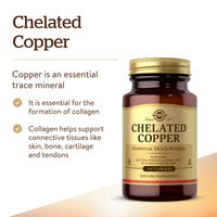 Thumbnail for Solgar Chelated Copper, 100 Tablets - Essential for Collagen Formation - Highly Bioavailable Form - Supports Connective Tissue - Non-GMO, Vegan, Gluten Free, Dairy Free, Kosher - 100 Servings