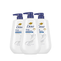 Thumbnail for Dove Body Wash with Pump 3 Count Deep Moisture for 24hr Lotion-Soft Skin Moisture Moisturizing Skin Cleanser with No Sulfates No Parabens