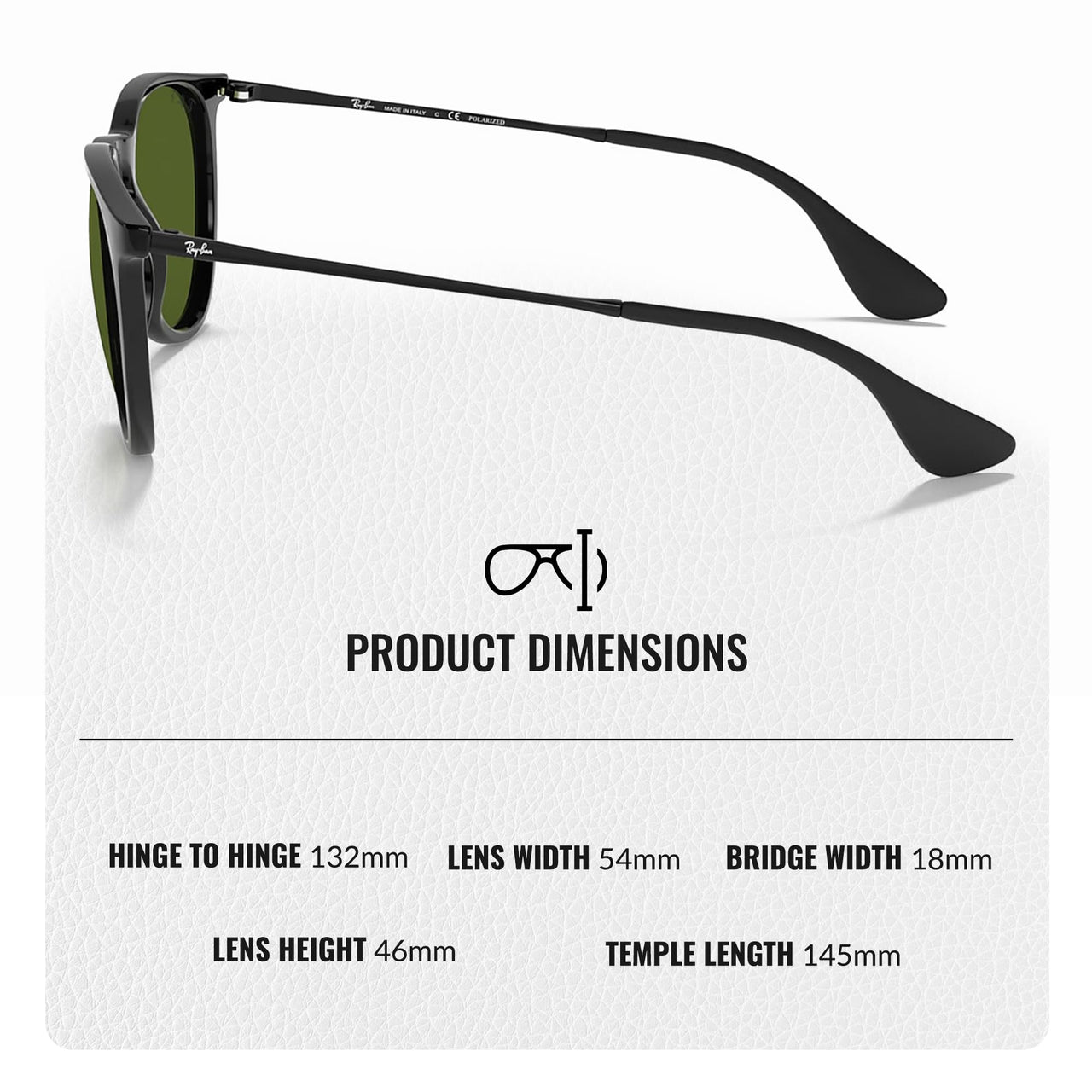 Ray-Ban RB4171 ERIKA CLASSIC POLARIZED Phantos Shaped Sunglasses for Men & Women – Includes Official Rayban Eyewear Kit – Ideal Formal & Casual Wear Sunglasses – G-15 Green Lens