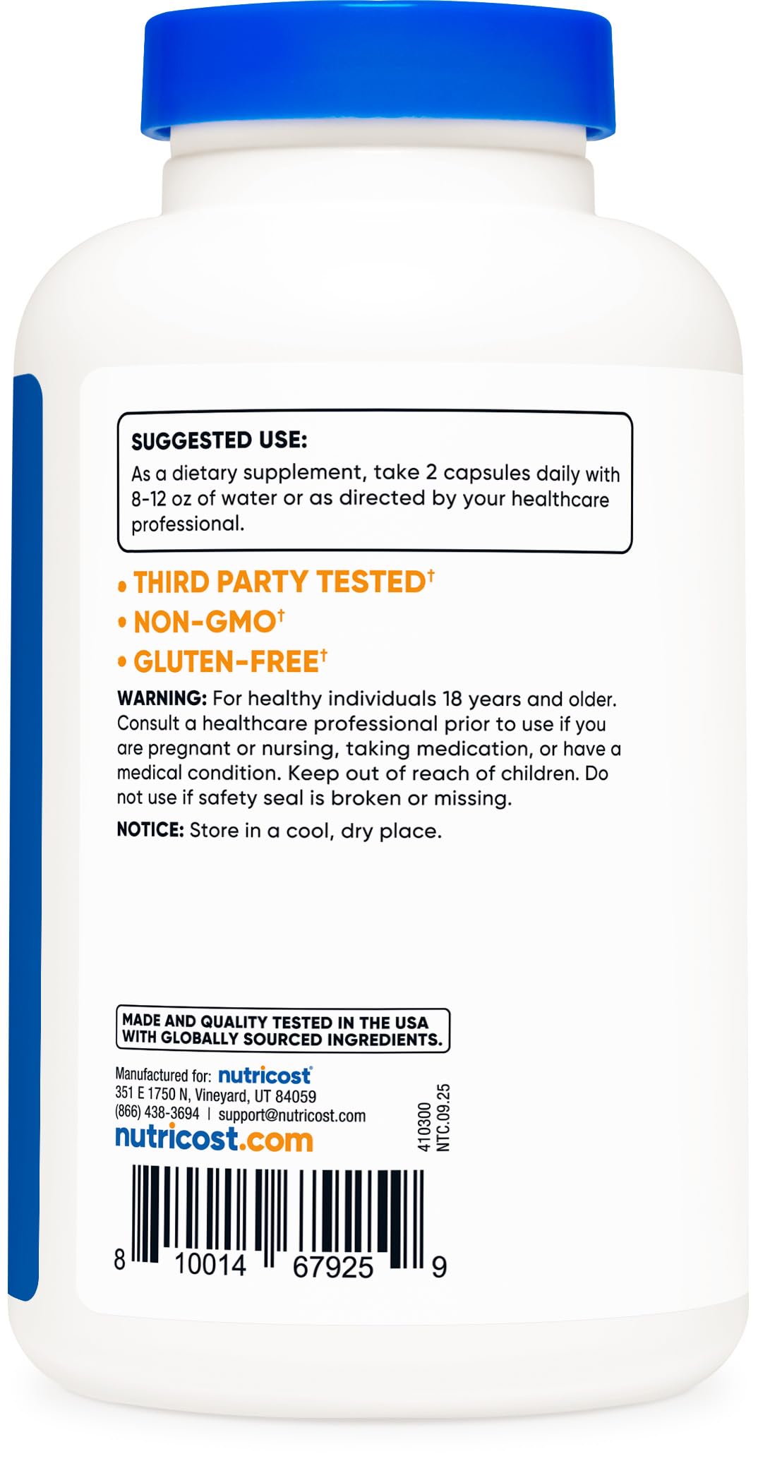 Nutricost Glucosamine Sulfate 1500mg, 240 Capsules - 750mg Per Capsule, Gluten Free, Non-GMO