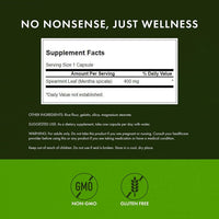 Thumbnail for Swanson Spearmint Leaf (Mentha Spicata) - Full Spectrum Herbal Supplement Supporting Digestive Health & Mild Stomach Issues - Natural Formula Supporting Health & Wellness - (60 Capsules, 400mg Each)