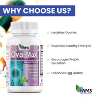 Thumbnail for America Medic & Science OVA-Max Prenatal Vitamins for Women (120 Capsules) Boosts Fertility and Ovulation | Pregnancy Aid and Female Preconception Supplements with CoQ10, Folic Acid, and Myo-Inositol
