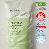 Thumbnail for IUNIK Centella Calming Gel Cream Vegan Non-Sticky Moisturizing Blemish Care w/Centella Asiatica Tea Tree Soothes Acne Rosacea Oily & Sensitive Skin Korean Skincare